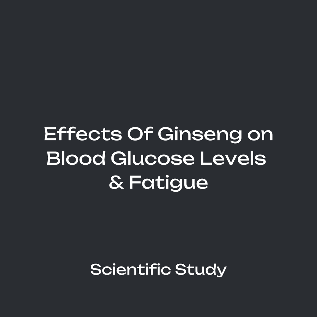effects of ginseng on blood glucose levels and fatigue