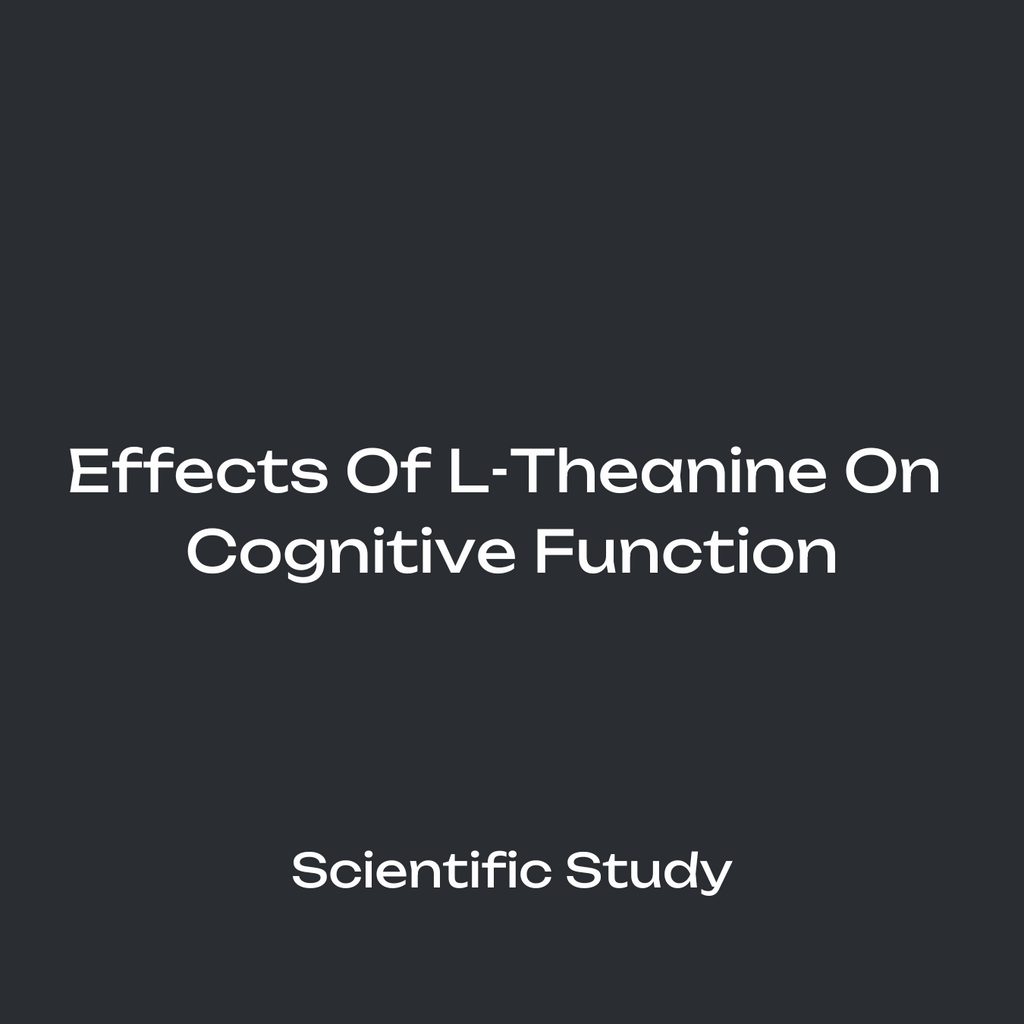 Effects of L-Theanine on Cognitive Function in Middle Aged Adults